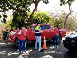 Funcionarios del Mitradel apoyan Plan Panamá Solidario y cercos sanitarios en Los Santos