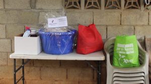 Voluntarios del Mitradel entregan bolsas con alimentos a estudiantes en Herrera