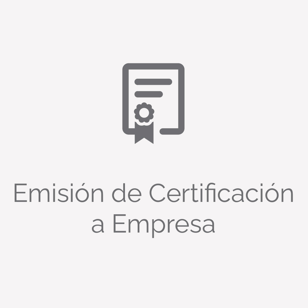 Emisión de Certificacion Empresa