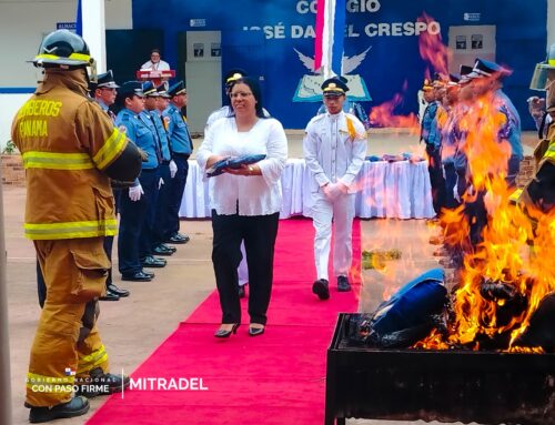 Mitradel en Herrera estuvo presente en acto de incineración de banderas