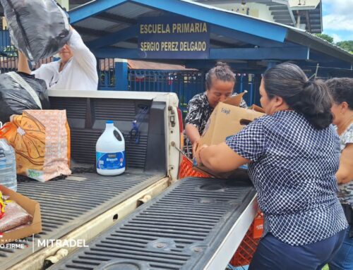 Mitradel en herrera sigue coordinando donaciones en apoyo a damnificados