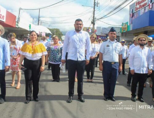 Mitradel se hace presente en desfiles patrios en David